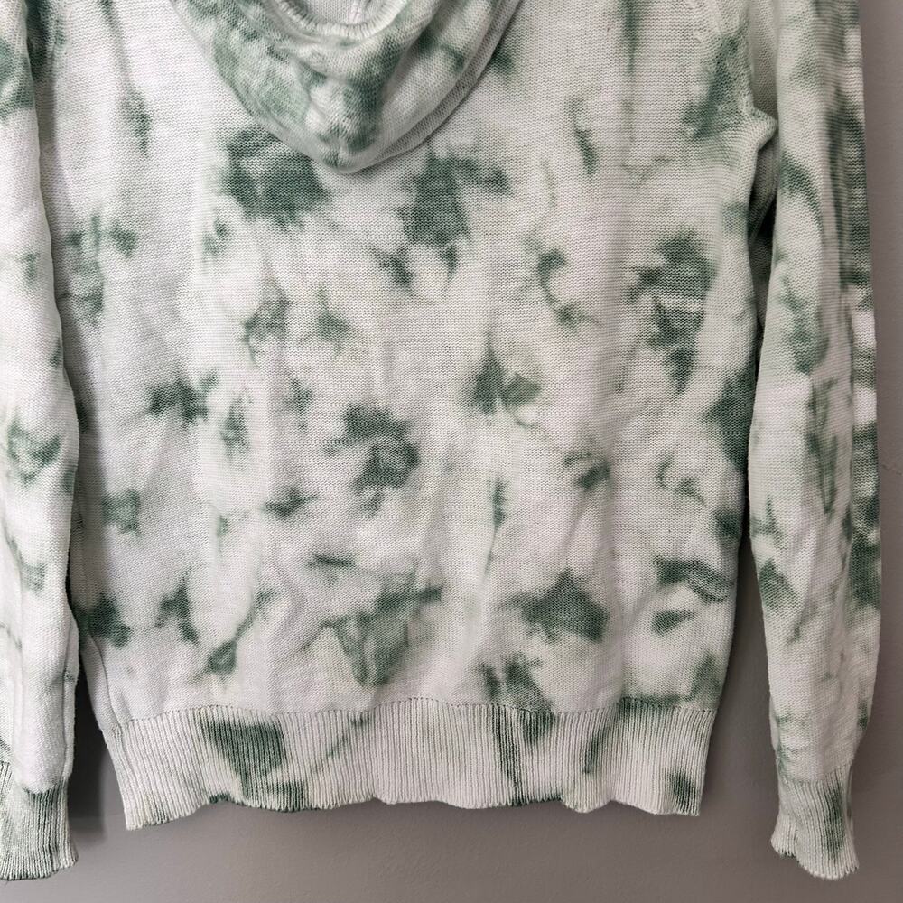 Vintage Weatherproof Green Tie Dye V-neck Hoodied Sweatshirt XS, NWT - Picture 6 of 9